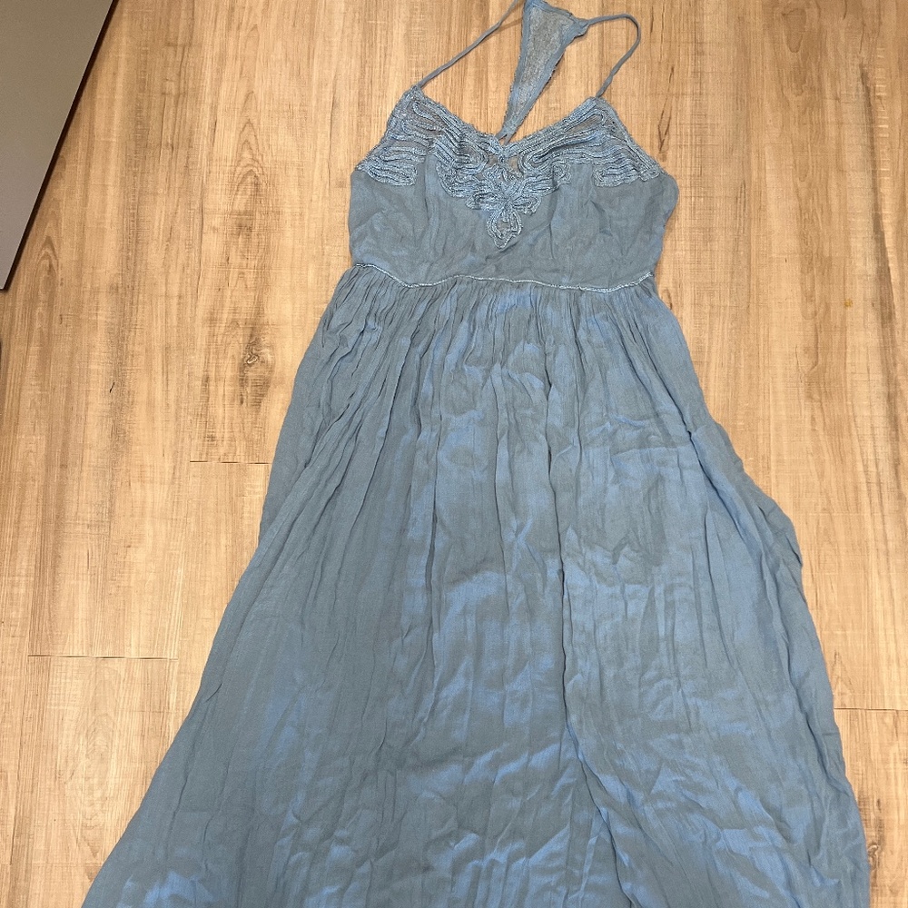 URBAN OUTFITTERS long flowy blue dress